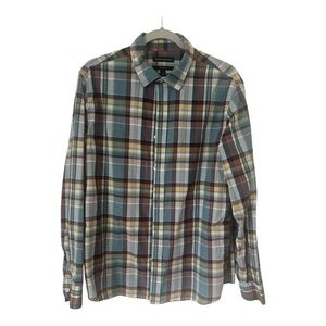 Banana Republic Men’s plaid long sleeve shirt Size L Standard fit Multicolor.